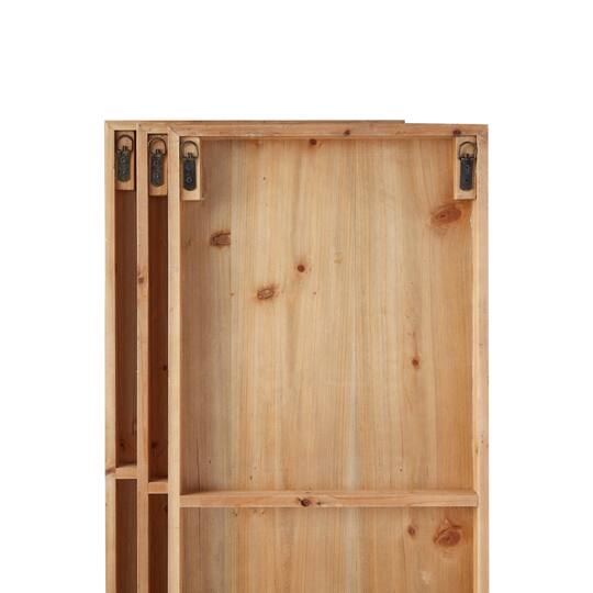 55" Brown Wood Rustic Wall Decor, 3ct.